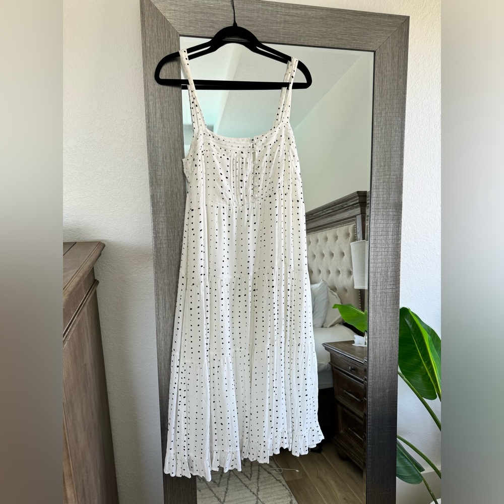 polka dot midi dress